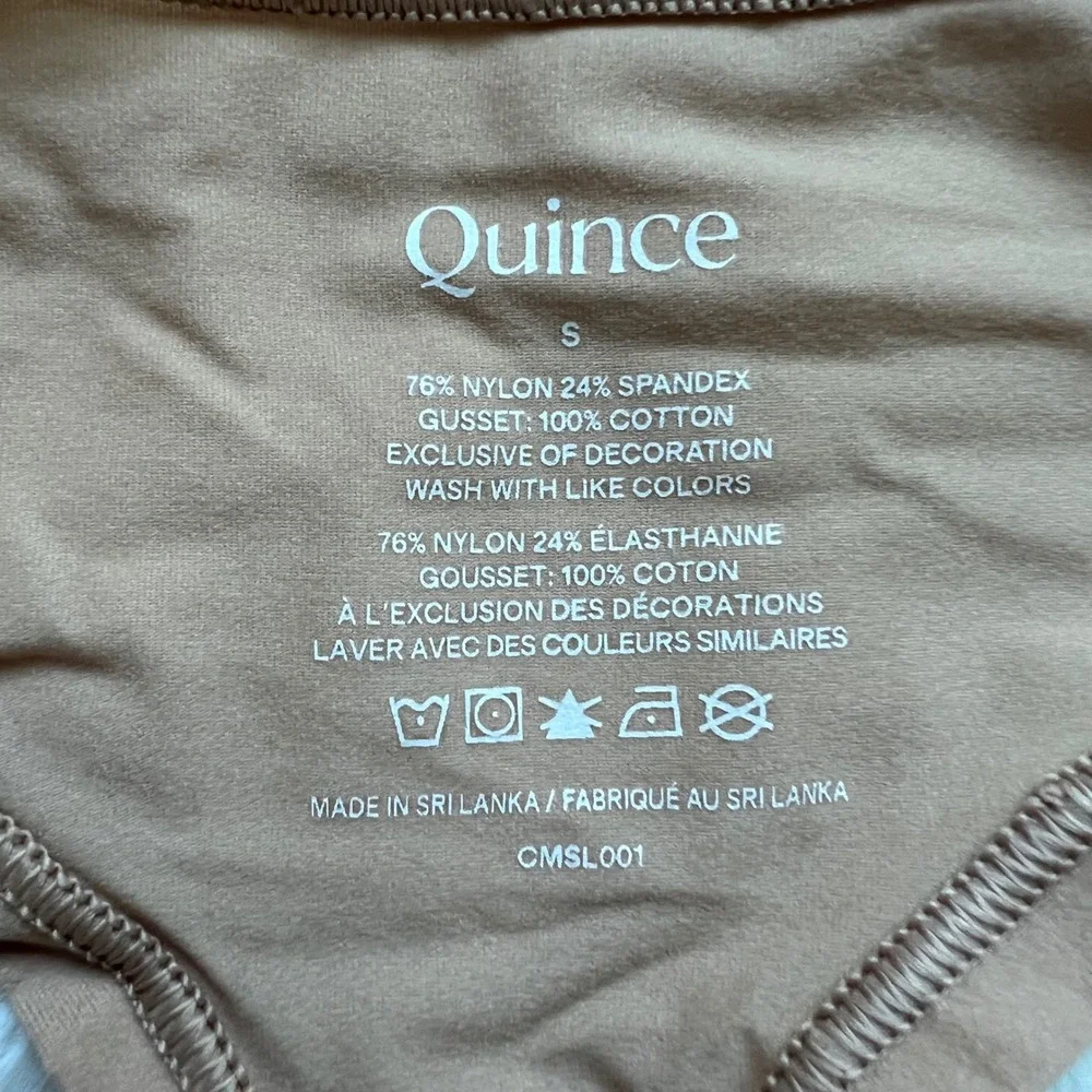 Quince Womens Seamless Thong Underwear Bundle 6 Pack Tan Nude Small CMSL001 NEW